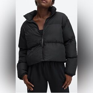 Fabletics Cropped Puffer Jacket (Black)